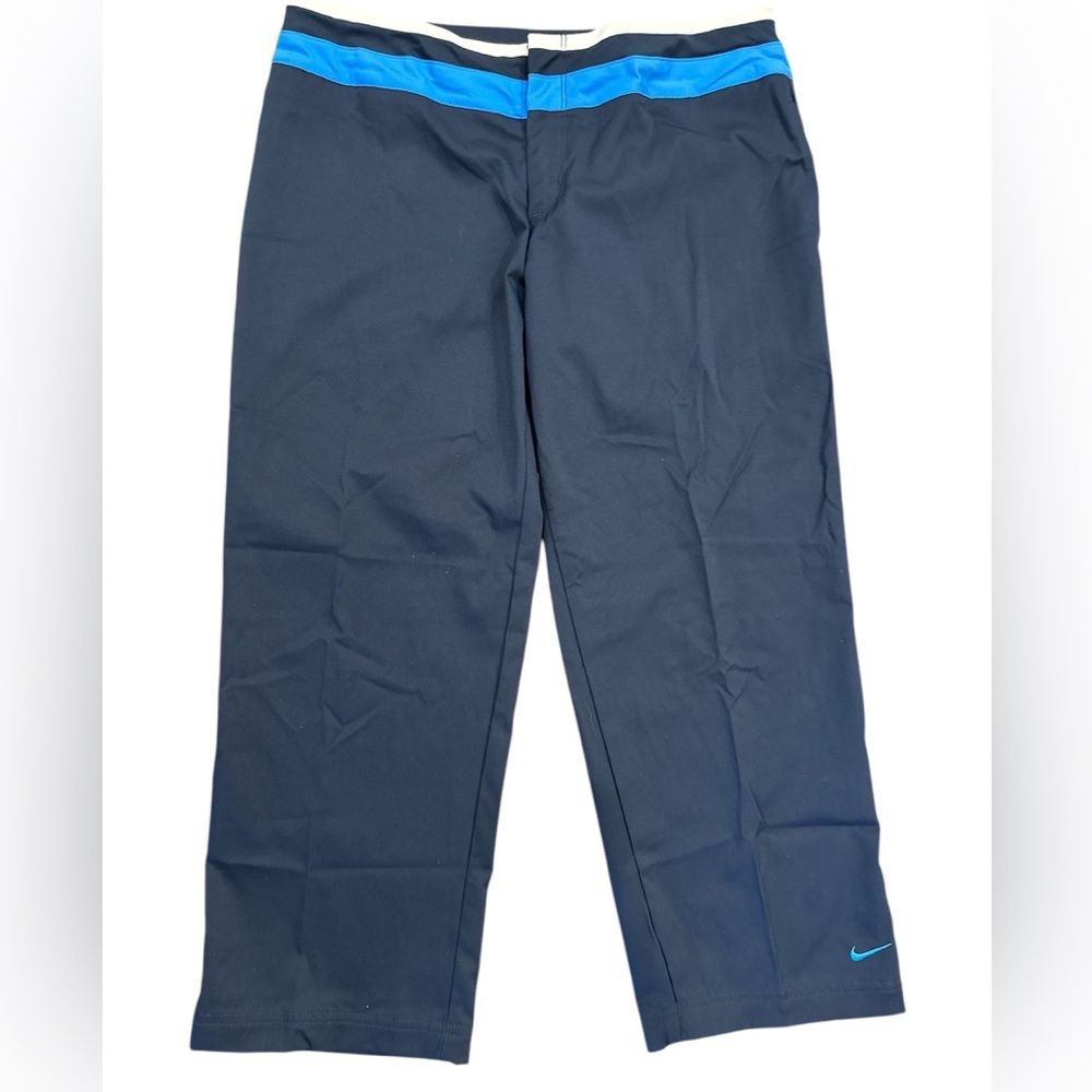 NWT Nike Golf Pants Navy Ladies Size Medium (8-10) Low Rise Crop 23.5” Inseam